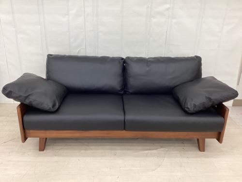 シギヤマ家具 (シギヤマカグ) 2人掛けソファー 幅:約170㎝ ブラック×ブラウン ROSE SOFA