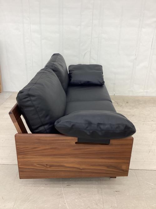 シギヤマ家具 (シギヤマカグ) 2人掛けソファー 幅:約170㎝ ブラック×ブラウン ROSE SOFA