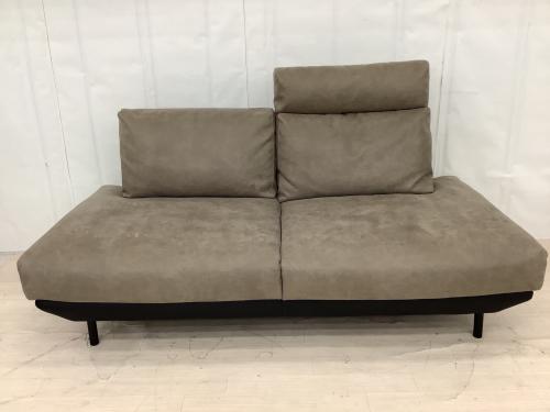 aosta (アオスタ) 2人掛けソファー 別売りヘッドレスト付 チャコールグレー