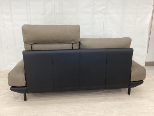 aosta (アオスタ) 2人掛けソファー 別売りヘッドレスト付 チャコールグレー