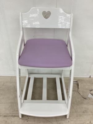 ニトリ 学習椅子 ホワイト×パープル ルミエ