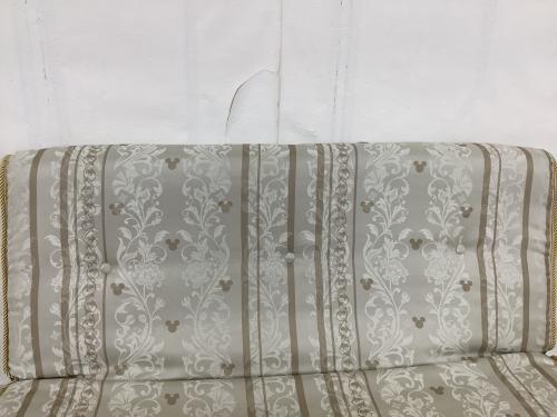 BELLE MAISON (ベルメゾン) リクライニングローソファー ミッキーモチーフ クッション×2付 ブルー×ベージュ