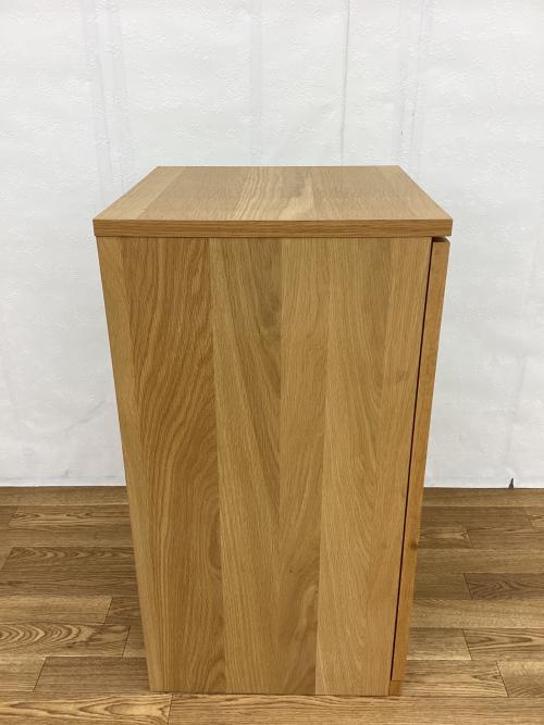 無印良品 (ムジルシリョウヒン) キャビネット 幅:約44㎝ ナチュラル 木製キャビネット ガラス扉 スリム オーク材突板