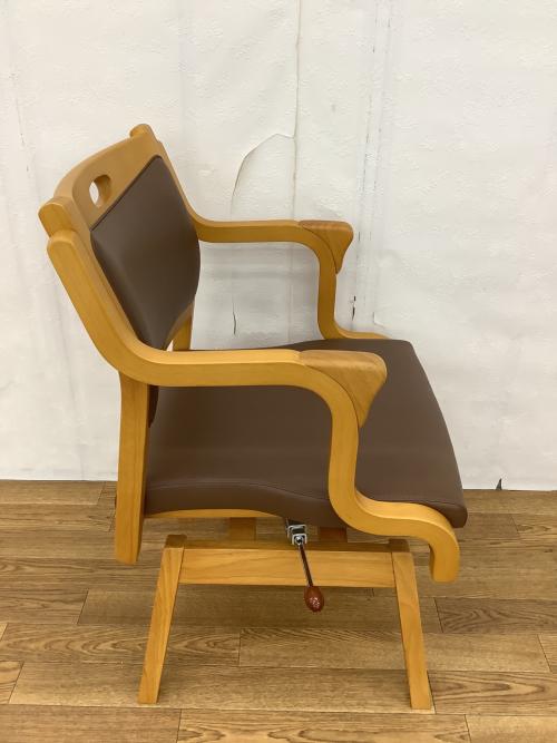 dinos (ディノス) ダイニングチェアー ブラウン ロック機能付回転安心グリップチェア