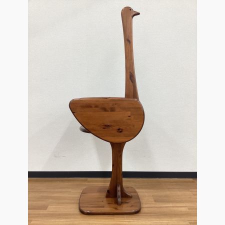 電話台 鳥デザイン 木製