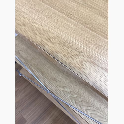 無印良品 (ムジルシリョウヒン) シェルフ   3段 ステンレス×オーク材 ステンレスユニットシェルフ 幅86㎝