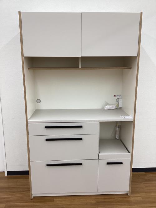 yuu トーン 2枚扉レンジボード マットベージュ