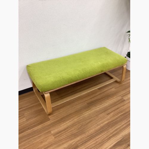 無印良品 (ムジルシリョウヒン) ベンチ ナチュラル×グリーン  オーク材突板 リビングでもダイニングでもつかえるベンチ・1 幅115cm