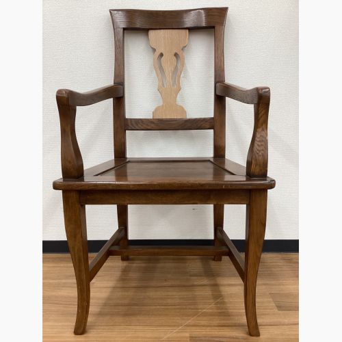 BAMAX ダイニングチェアー ブラウン アンティークデザイン アームチェア オーク材