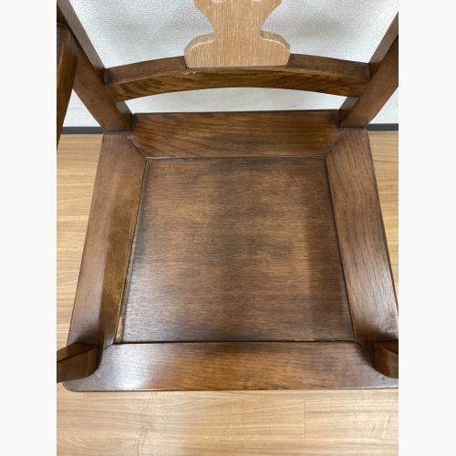 BAMAX ダイニングチェアー ブラウン アンティークデザイン アームチェア オーク材