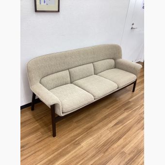 天童木工 (テンドウモッコウ) 3人掛けソファー ライトグレー T-5452NA-BW ナラ材/布 チェントロシリーズ 剣持デザイン研究所