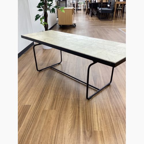 IDEE (イデー) ローテーブル ベージュ×ブラック マクタンストーン×アイアン MACTAN LOW TABLE（廃盤品）  幅110㎝｜トレファクONLINE