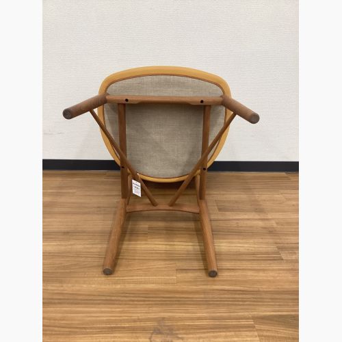 OneCollection (ワンコレクション) ダイニングチェアー オレンジ×ブラウン デンマーク製 北欧デザイン レザー×チーク 108 Chair FINN JUHL