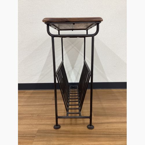 IDEE (イデー) マガジンラック ブラウン×ブラック インダストリアルデザイン シーシャムウッド×アイアン