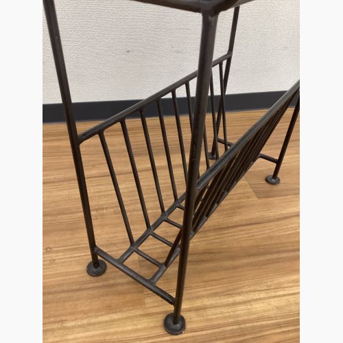 IDEE (イデー) マガジンラック ブラウン×ブラック インダストリアルデザイン シーシャムウッド×アイアン