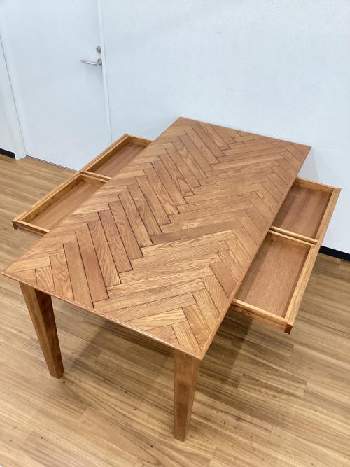 ACME Furniture WARNER DINING TABLE-herringbone ダイニングテーブル オーク材×ハックベリー