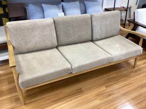 EASY LIFE (イージーライフ) 3人掛けソファー ARNE SOFA 3P ブラウン×グレー オーク無垢材×ファブリック 幅189㎝