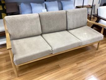 EASY LIFE (イージーライフ) 3人掛けソファー ARNE SOFA 3P ブラウン×グレー オーク無垢材×ファブリック 幅189㎝