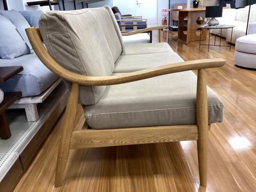 EASY LIFE (イージーライフ) 3人掛けソファー ARNE SOFA 3P ブラウン×グレー オーク無垢材×ファブリック 幅189㎝