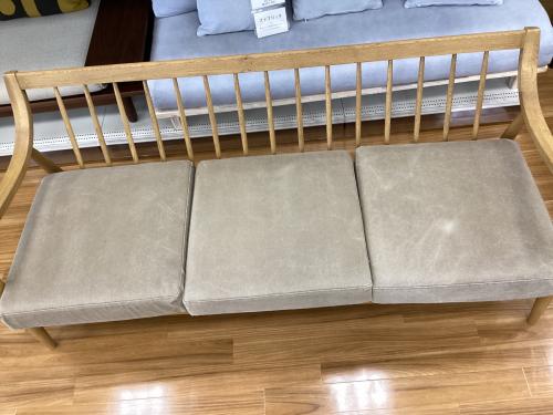 EASY LIFE (イージーライフ) 3人掛けソファー ARNE SOFA 3P ブラウン×グレー オーク無垢材×ファブリック 幅189㎝