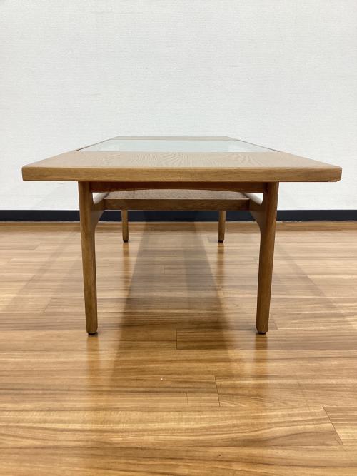 【新品未使用】ローテーブル　ガラス天板（オーク） Amazon｜LOWYA ロウヤ ローテーブル ガラス センターテーブル おしゃれ