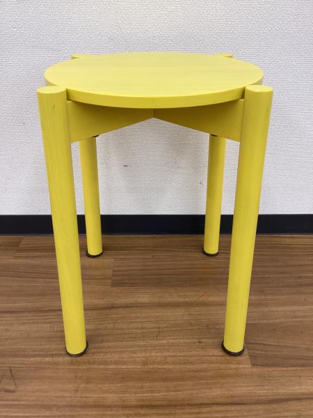 KNS(KARIMOKU NEW STANDARD) CASTOR STOOL PLUS スツール イエロー