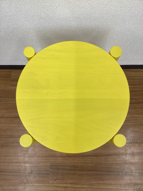 KNS(KARIMOKU NEW STANDARD) CASTOR STOOL PLUS スツール イエロー P346XBMY ナラ材 Designed by BIG-GAME