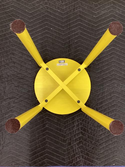 KNS(KARIMOKU NEW STANDARD) CASTOR STOOL PLUS スツール イエロー P346XBMY ナラ材 Designed by BIG-GAME