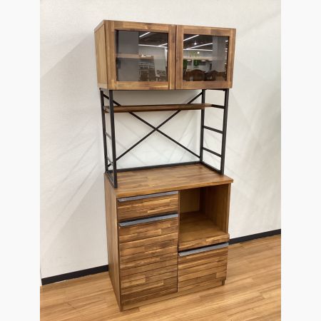 レンジボード　unico 3枚扉　SWELLA ブラウン　77,000円 unico (ウニコ) SWELLA kitchen board レンジボード アカシア材