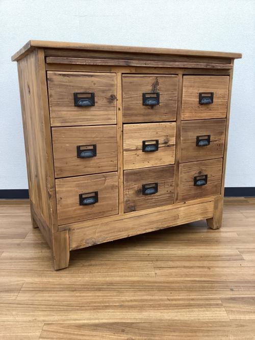 Knot antiques (ノットアンティークス) GRAM CHEST 3段ミドルチェスト 杉古材