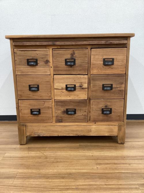 Knot antiques (ノットアンティークス) GRAM CHEST 3段ミドルチェスト 杉古材