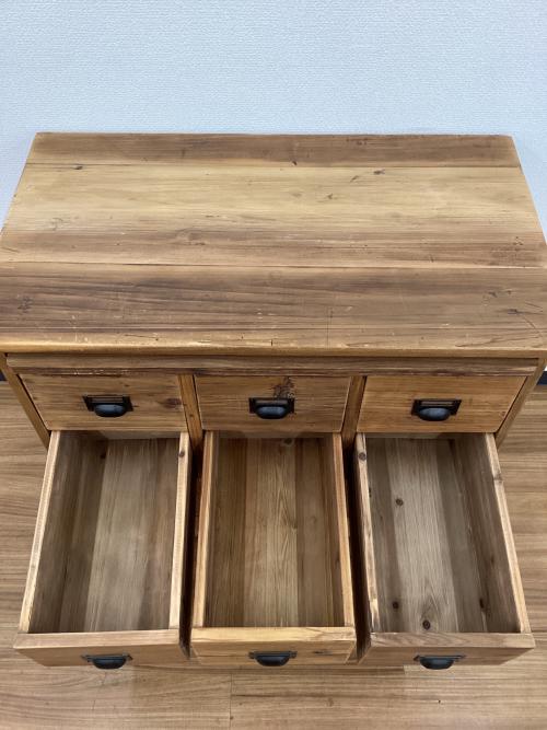 Knot antiques (ノットアンティークス) GRAM CHEST 3段ミドルチェスト 杉古材