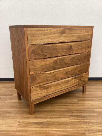 生活アート工房 オーガニックチェスト 5段タイプ ウォールナット無垢材