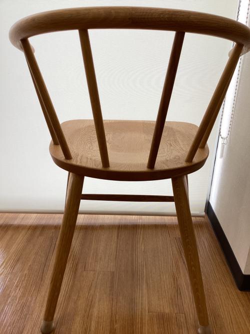 無印良品 (ムジルシリョウヒン) チェア オーク材アームチェア・丸脚 ナチュラル 肘付 オーク材