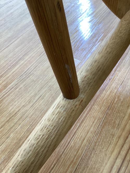 無印良品 (ムジルシリョウヒン) チェア オーク材アームチェア・丸脚 ナチュラル 肘付 オーク材