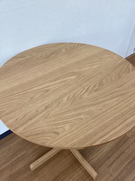 美品　unico LENKI レンキ ラウンドテーブル Φ800 ナチュラル unico LENKI(レンキ) ラウンドテーブル Φ800 ナチュラル - メルカリ