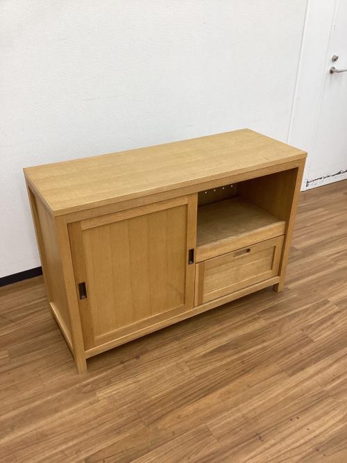 EASY LIFE (イージーライフ) カウンターボード TEST COUNTER(廃盤品） 幅120㎝ ブラウン 引き戸1・引き出し1 オーク材