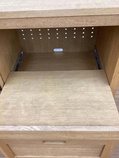 EASY LIFE (イージーライフ) カウンターボード TEST COUNTER(廃盤品） 幅120㎝ ブラウン 引き戸1・引き出し1 オーク材