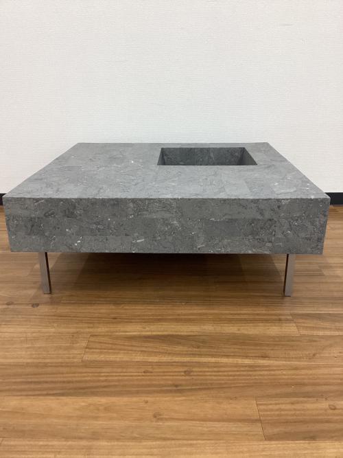 HUKLA (フクラ) ローテーブル スクエアローテーブルル80 ELT001-8080 グレーストーン  幅80㎝