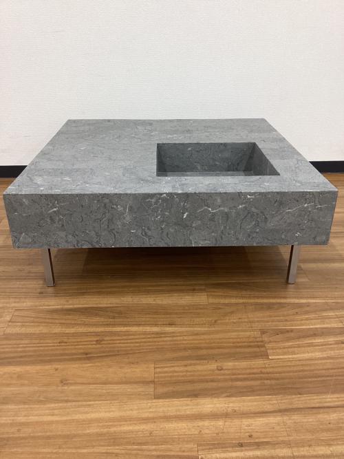 HUKLA (フクラ) ローテーブル スクエアローテーブルル80 ELT001-8080 グレーストーン  幅80㎝