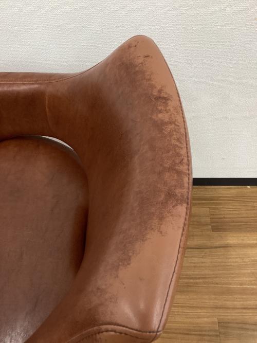 チェア ポンプ式昇降 バーバーチェア ブラウン