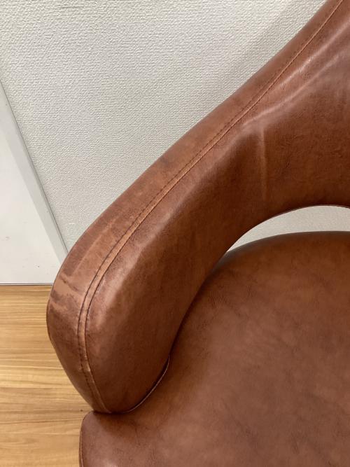 チェア ポンプ式昇降 バーバーチェア ブラウン