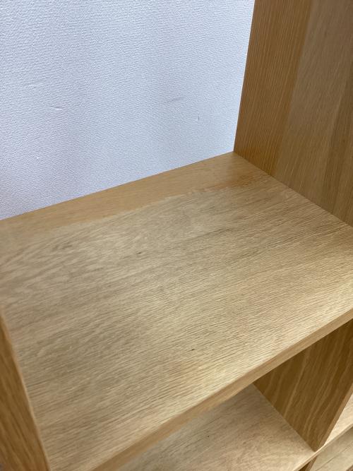 無印良品 (ムジルシリョウヒン) オープンラック ナチュラル 3×3 オーク材 スタッキングシェルフ 幅:約121㎝