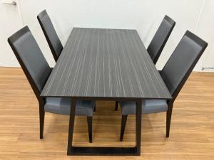 karimoku (カリモク) ダイニング5点セット DA5080(テーブル)/CA1905(チェア)  ブラック