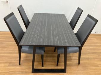 karimoku (カリモク) ダイニング5点セット DA5080(テーブル)/CA1905(チェア)  ブラック