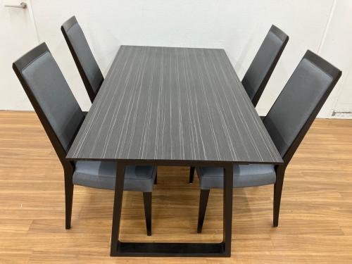 karimoku (カリモク) ダイニング5点セット DA5080(テーブル)/CA1905(チェア)  ブラック