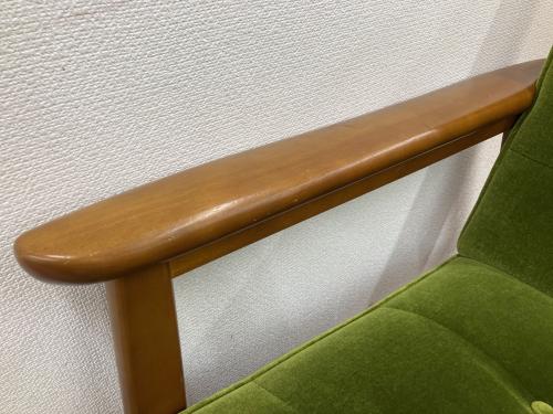 カリモク60 (カリモクロクマル) Kチェア 2シーター モケットグリーン