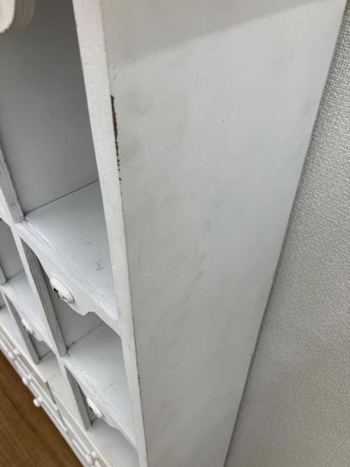 キャビネット アンティーク風家具 ビンテージ加工 ホワイト NUMBERS CABINET