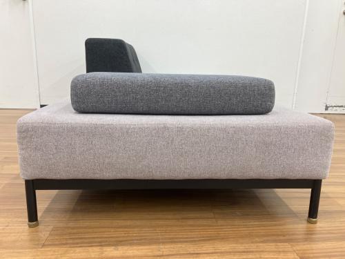 KANADEMONO (カナデモノ) SF-139-L 幅:約180㎝ ロータイプ ファブリック ソファ 2.5 seater グレー クッション付