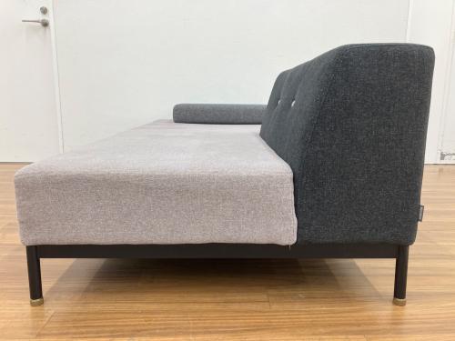 KANADEMONO (カナデモノ) SF-139-L 幅:約180㎝ ロータイプ ファブリック ソファ 2.5 seater グレー クッション付